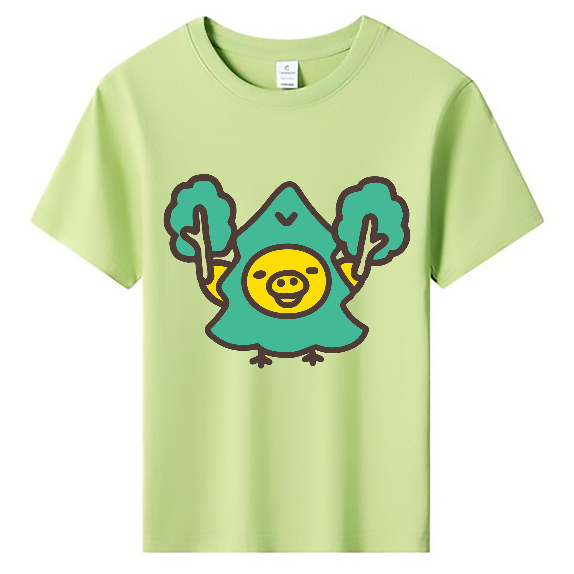 （画像用） リラックマ リラックマ キイロイトリ Rilakkuma Korilakkuma Kiiroitori 綿100％キッズTシャツ（フロントプリント）